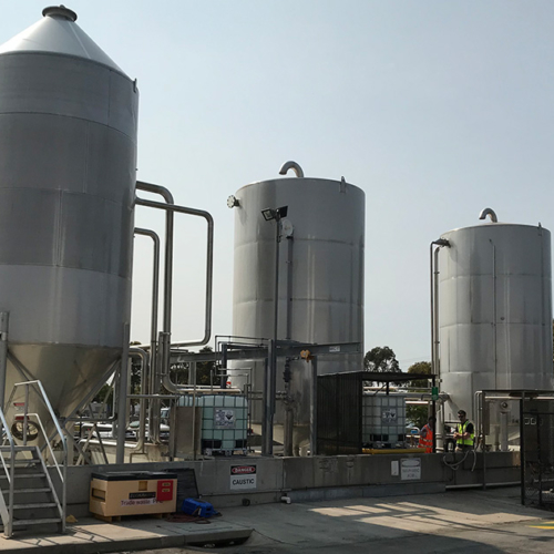 Hydroflux pH correction plant at a beverage plant facility
