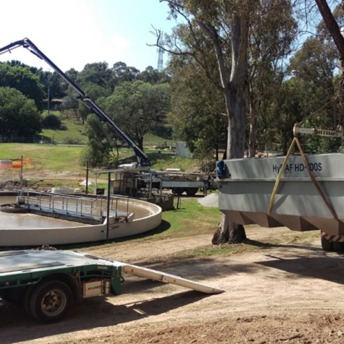 Construction of an inground 15 m diameter clarifier and supply of HyDAF system aty a food proccing plant in QLD
