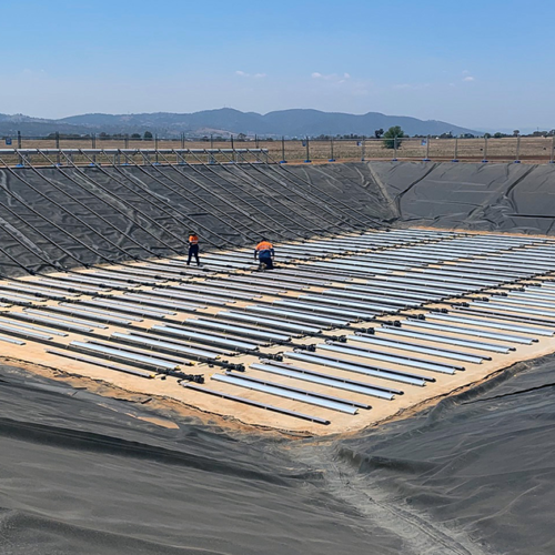 Installation of Aerostrip diffusers into an SBR constructed in a lagoon at a rendering facility
