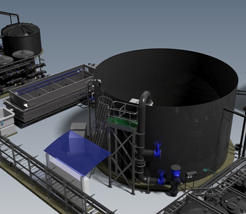 All of Hydroflux treatment plant designed are modelled in 3D
